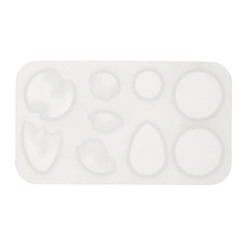 Stampo silicone per fare dei cabochon piatti e in rilievo in resine 10x6 cm x1