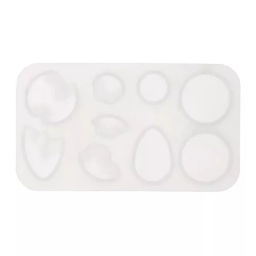 Stampo silicone per fare dei cabochon piatti e in rilievo in resine 10x6 cm x1
