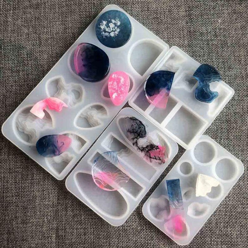 Stampo Silicone Per Fare Dei Cabochon Piatti E In Rilievo In Resine 10x6 Cm X1 P 287391