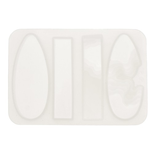 Stampo silicone per fare goccia e rettangolo piatto & rilievo in resina 10x7cm x1