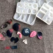 Stampo silicone per fare goccia e rettangolo piatto & rilievo in resina 10x7cm x1