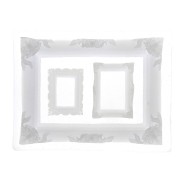 Stampo silicone per fare 3 cornici foto stile barocco 13x10 cm x1