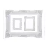Stampo silicone per fare 3 cornici foto stile barocco 13x10 cm x1