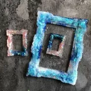 Stampo silicone per fare 3 cornici foto stile barocco 13x10 cm x1