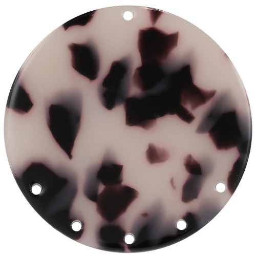 Pendente - chandelier 43 mm in acetato - Tartaruga - Beige - Nero x1