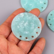 Pendente - chandelier 43 mm in acetato - Tartaruga - Mint madreperlax1