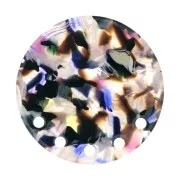 Pendente - chandelier 43 mm in acetato - Tartaruga - Viola - Marrone x1