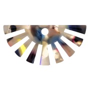 Pendente demi-soleil 19x38 mm in acetato - Tartaruga - Beige - Rosa x1|raw }}