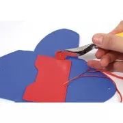 Rotella per segnare e forare il cuoio 15cm - manico in legno x1