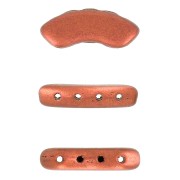 Perline in vetro QuadBow Bead 6x15 mm - Jet Hematite x10