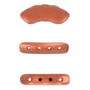 Perline in vetro QuadBow Bead 6x15 mm - Jet Hematite x10