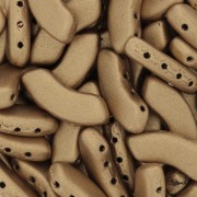 Perline in vetro QuadBow Bead 6x15 mm - Gold Mat x10