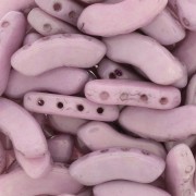 Perline in vetro QuadBow Bead 6x15 mm - Opaque Light Rose Ceramic Look x10