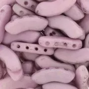 Perline in vetro QuadBow Bead 6x15 mm - Opaque Light Rose Ceramic Look x10