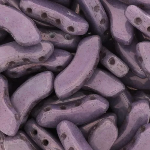Perline in vetro QuadBow Bead 6x15 mm - Opaque Luster Amethyst x10