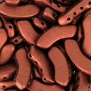 Perline in vetro QuadBow Bead 6x15 mm - Red Copper Mat x10|raw }}