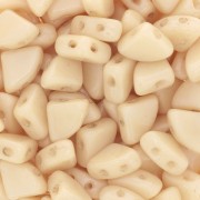 Perline in vetro PieDuo Bead 6x8 mm - Opaque Beige Ceramic Look x30|raw }}
