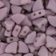 Perline in vetro PieDuo Bead 6x8 mm - Opaque Light Rose Ceramic Look x30|raw }}