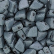 Perline in vetro PieDuo Bead 6x8 mm - Opaque Blue Ceramic Look x30|raw }}