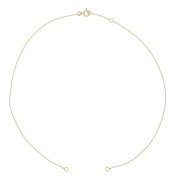 Girocollo maglia forzatina per distanziatore - Placcato oro 3 micron x41cm