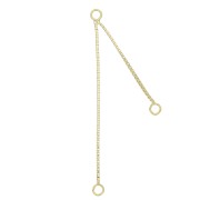 Distanziatore catena maglia veneziana 5 cm e 3 cm - Placcato oro 3 micron x1|raw }}