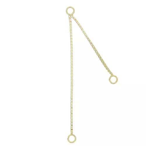 Distanziatore catena maglia veneziana 5 cm e 3 cm - Placcato oro 3 micron x1