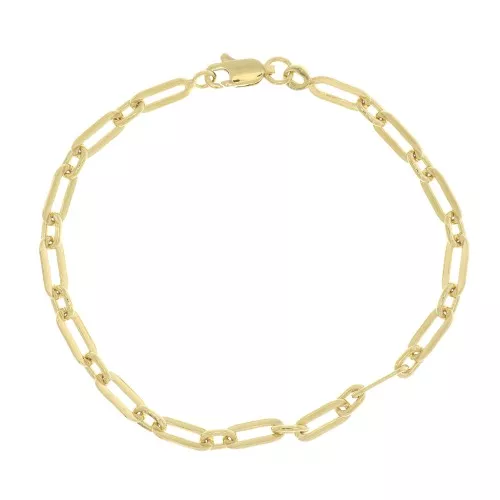 Bracciale maglia rettangolo 4.2 mm - Placcato oro 3 micron x18cm