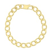Bracciale maglia gourmette 7.7 mm - Placcato oro 3 micron x18cm|raw }}