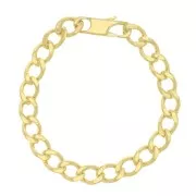 Bracciale maglia gourmette 7.7 mm - Placcato oro 3 micron x18cm