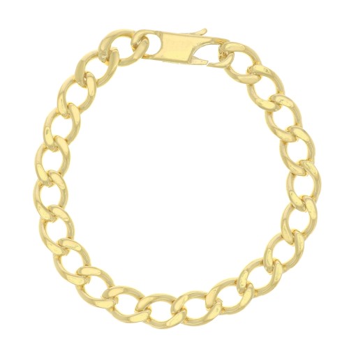 Bracciale maglia gourmette 7.7 mm - Placcato oro 3 micron x18cm