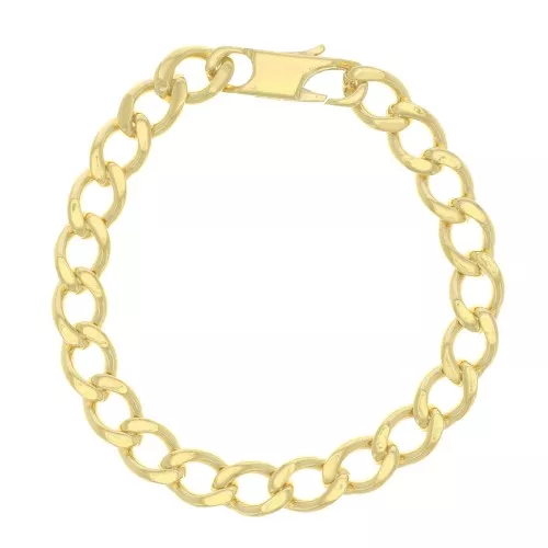 Bracciale maglia gourmette 7.7 mm - Placcato oro 3 micron x18cm