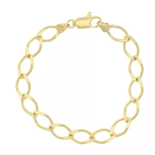 Bracciale maglia Rombo limata 7.5 - Placcato oro 3 micron x18cm