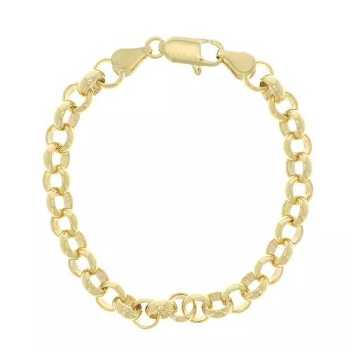 Bracciale maglia Jaseron 6.9 mm - Placcato oro 3 micron x18cm