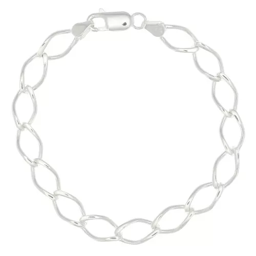 Bracciale maille Rombo limato 7.5 mm - Argento 925 x18cm