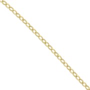 Catena Jaseron limata 3.7 mm - Link chiusi - Placcato Oro 3 micron x50cm|raw }}