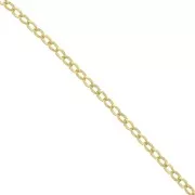 Catena a maglia Jaseron da 3,7 mm - maglie chiuse - placcato oro da 3 micron x 20 cm