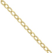 Catena a maglia Jaseron da 3,7 mm - maglie chiuse - placcato oro da 3 micron x 20 cm