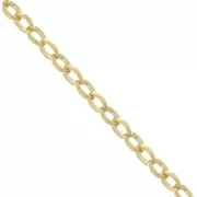 Catena a maglia Jaseron da 3,7 mm - maglie chiuse - placcato oro da 3 micron x 20 cm