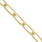 Catena a maglia cavallo 4 faccie 5.6 mm - Placcato Oro 3 micron x20cm