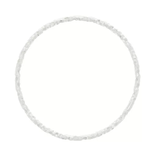 Anneau de montage et tissage rond diamanté 15 mm - Argentato x1
