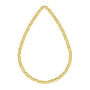 Anello di montaggio e tessitura goccia diamantato 21x14 mm -Dorato con oro fino x1|raw }}