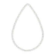 Anello di montaggio e tessitura goccia diamantato 21x14 mm - Argentato x1|raw }}