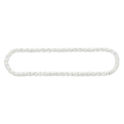 Anello di montaggio e tessitura arrotondato diamantato 22x5 mm - Argentato x1