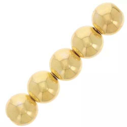 Perle rotonde 4 mm - Argento 925 Dorato x25
