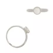 Anello Regolabile per cabochon a fondo piatto 6 mm - Argento 925 x1