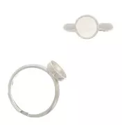 Anello Regolabile per cabochon a fondo piatto 8 mm - Argento 925 x1