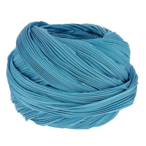 Nastro twill di seta Shibori Turchese Solid x10cm