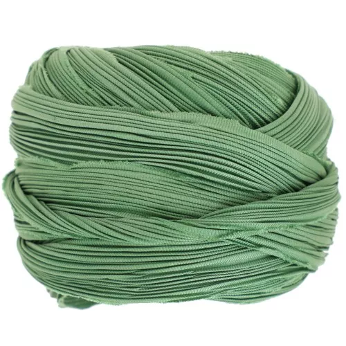 Nastro in twill di seta shibori - Verde solido x10 cm