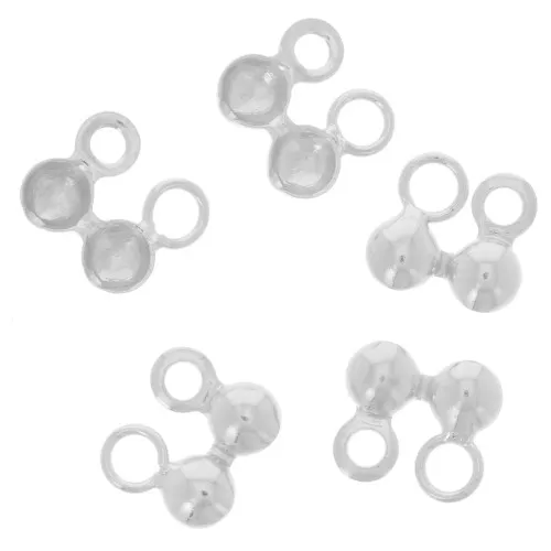 Coprinodi 3 mm con anello chiuso - Argento 925 x5