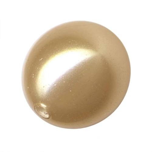 Perlina PureCrystal mezza forata 5818 mm. 8 Vintage Gold Pearl x1